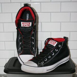 Converse Black/Red Hightop Sneakers